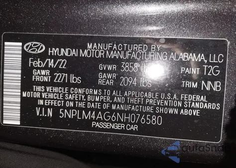 2022 Hyundai Elantra Sel z USA, uszkodzony, nr VIN 5NPLM4AG6NH076580